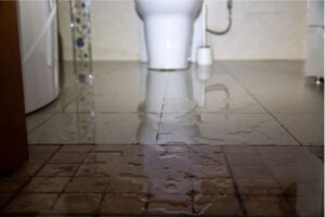 flooded bathroom